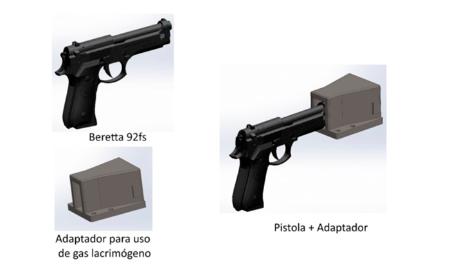 Imagen Rediseño de adaptador a pistola reglamentaria de la policía para uso de...
