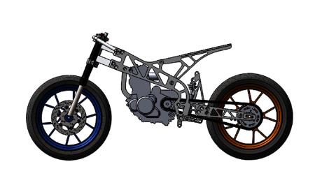 Imagen Desarrollo de chasis modular y diseño de suspensión trasera de una moto...